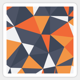 Modern Geometric Grey and Orange Sticker